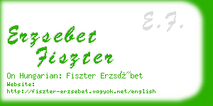 erzsebet fiszter business card